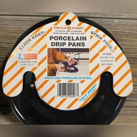 Kleen Koat Heavy Duty Porcelain Drip Bowls Style   (set Of 2in Black) - Picture 2 of 3